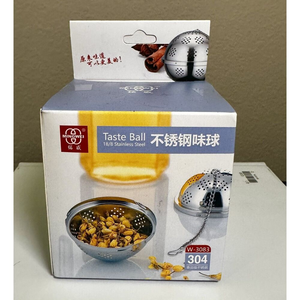 Mingwei Extra-Large Stainless Steel Tea & Spice Infuser Ball — New in Box